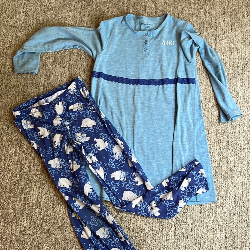 American girl size 10–12 pajamas